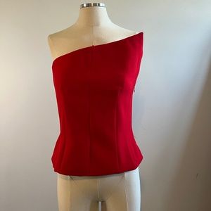 Zara red bustier top